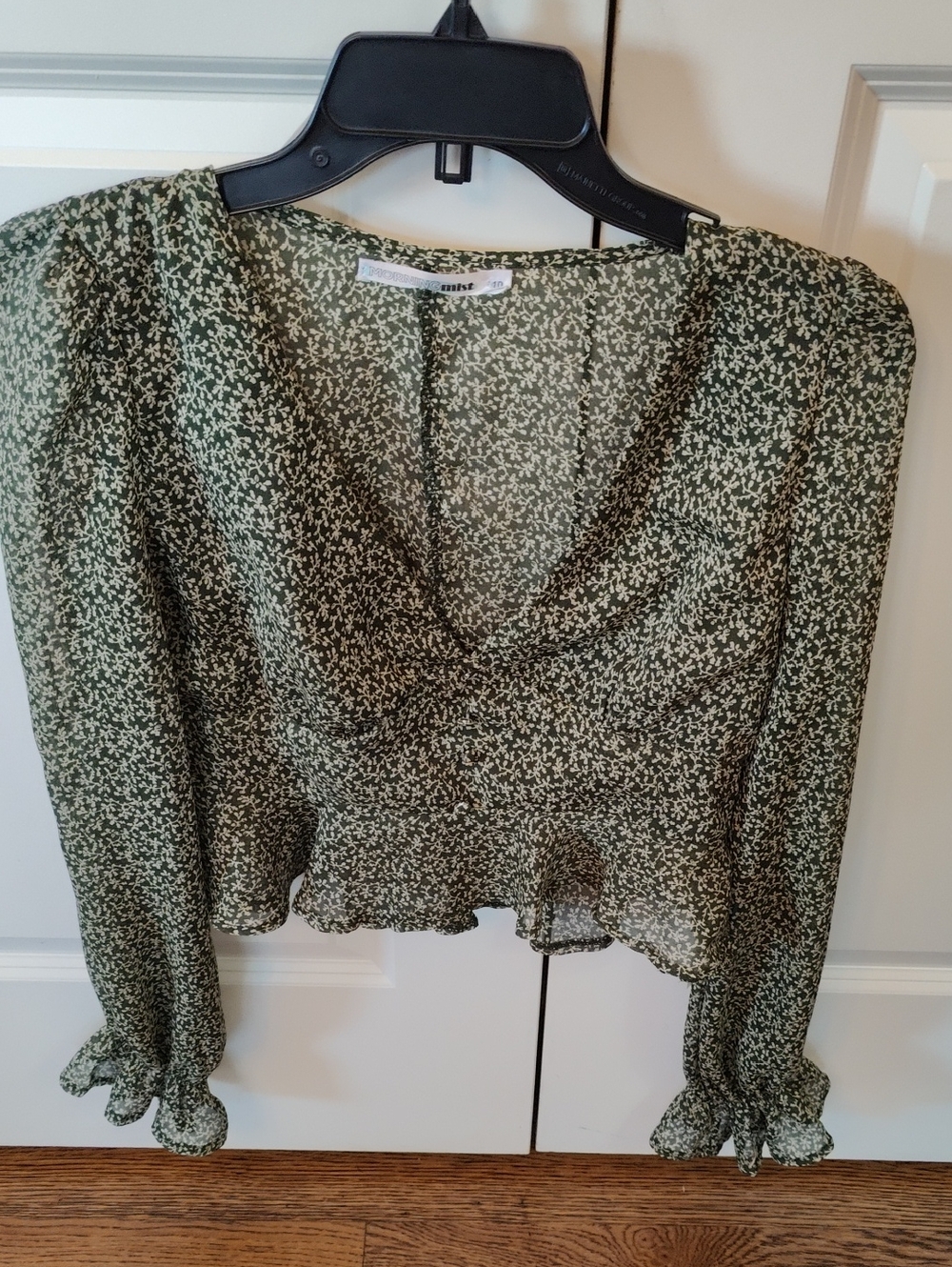 Morning Mist Cropped Floral Top